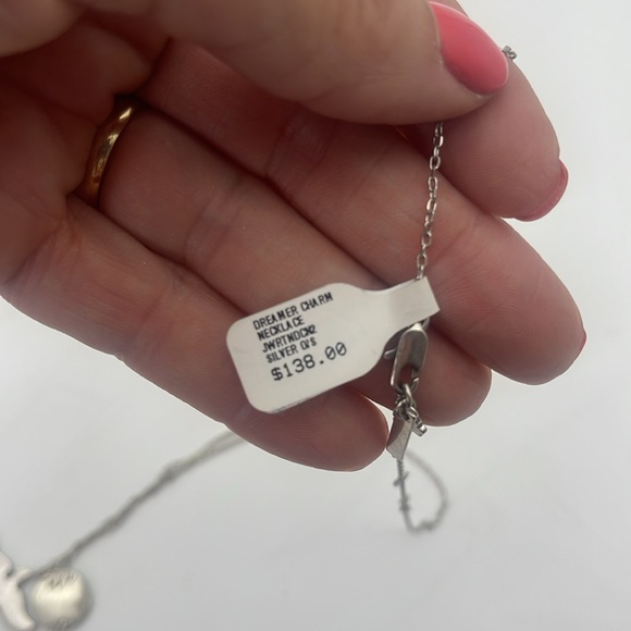 Johnny Was Dreamer Charm Necklace Silver  Bird Flowers Boho Spirit NWT - Picture 9 of 10